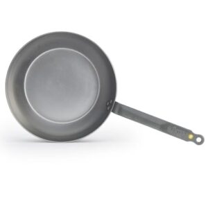 de Buyer MINERAL B Carbon Steel Country Fry Pan - 11” - Ideal for Sauteing, Simmering, Deep Frying & Stir Frying - Naturally Nonstick - Made in France