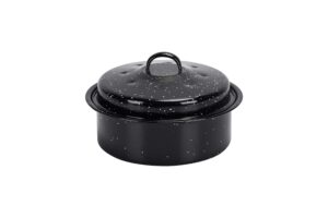 enamory 3-qt black covered round roaster pan