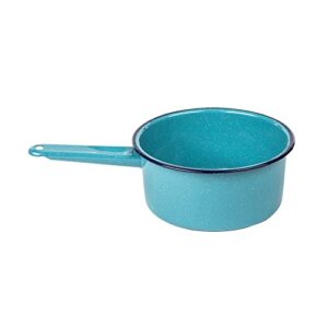 cinsa enamel on steel 2-quart sauce pan (blue color) - outdoor & indoor - dishwasher safe