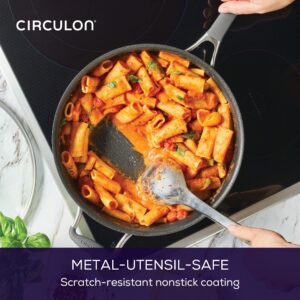 Circulon A1 Series with ScratchDefense Technology Nonstick Induction Sauté Pan with Helper Handle and Lid, 5 Quart, Graphite