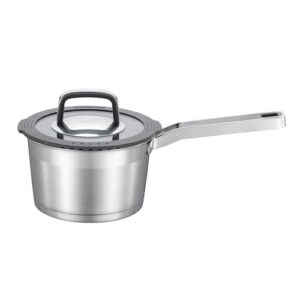 marskitop stainless steel saucepan 1.5 quart, small sauce pan with lid, induction sauce pot multipurpose cooking pot with stay-cool handle, dishwasher safe