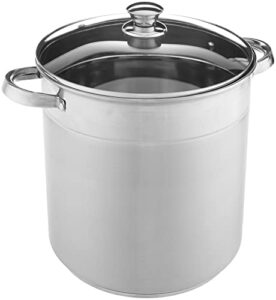 mcsunley stockpot with encapsulated bottom base, 12 qt, stainless steel