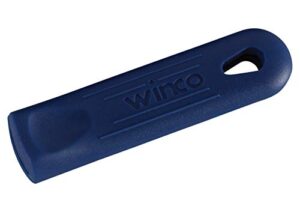 winco afp-1hx-3, blue 4-1/2" removable silicone sleeves for 7" and 8" fry and sauce pans, fry pan grip handles fit afp-7, afp-8, asp-1, asp-2, 3-pcs/pack