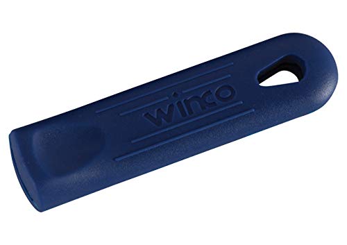 Winco AFP-1HX-3, Blue 4-1/2" Removable Silicone Sleeves for 7" and 8" Fry and Sauce Pans, Fry Pan Grip Handles Fit AFP-7, AFP-8, ASP-1, ASP-2, 3-Pcs/Pack