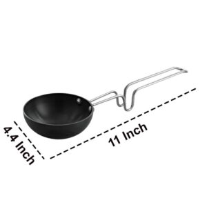 Non Stick Tadka Pan, Spice Roasting Pan/Vagharia with Long Handle, Non-stick Aluminium Tadka Frying Pan, Hard Anodized mini Fry Pan