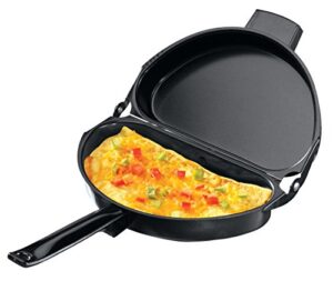 nonstick omelet pan, made of durable steel with a teflon coating, 10 ¾” dia.