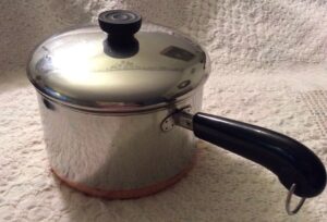 vintage revere ware ss copper bottom 3 qt saucepan