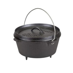 stansport 4 qt pre-seasoned cast iron dutch oven with legs (16021)