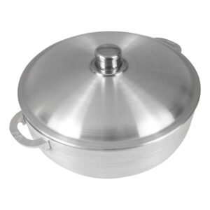 cajun 9.2-quart aluminum dutch oven pot with lid - oven-safe round caldero - nickel-free soup pot
