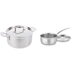 cuisinart multiclad pro stainless 6-quart saucepot with cover & multiclad pro stainless steel 1-1/2-quart saucepan with cover