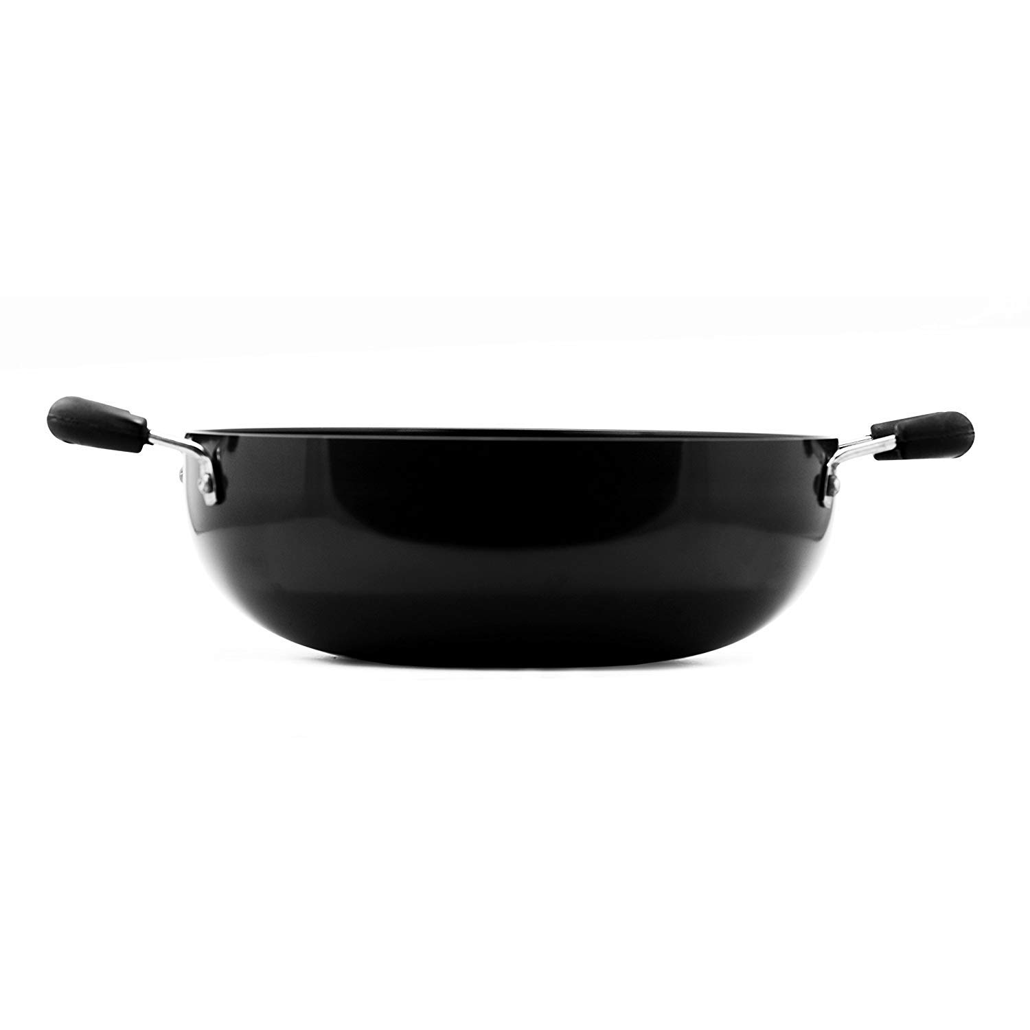 Satre Online and Marketing Hindalco Aluminium Kadai,Cookware Pan Size No-12, 3 mm,Aluminium Kadai,Kadhai Pan,Frying Pan