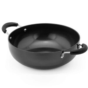 Satre Online and Marketing Hindalco Aluminium Kadai,Cookware Pan Size No-12, 3 mm,Aluminium Kadai,Kadhai Pan,Frying Pan
