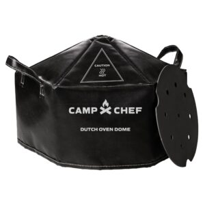 camp chef black dutch oven dome & heat diffuser plate - outdoor cooking equipment for household essentials & camping accessories