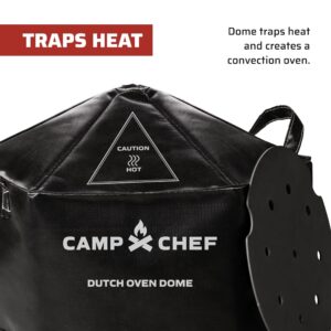 Camp Chef Black Dutch Oven Dome & Heat Diffuser Plate - Outdoor Cooking Equipment for Household Essentials & Camping Accessories