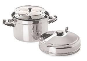 tabakh ic-205 5-rack stainless steel idli cooker with strong handles,silver,medium