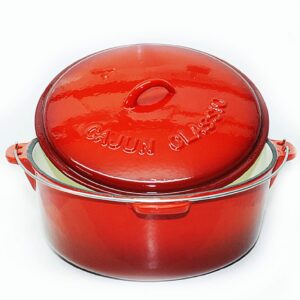 12 Qt. Red Enamel Coated Cast Iron Dutch Oven