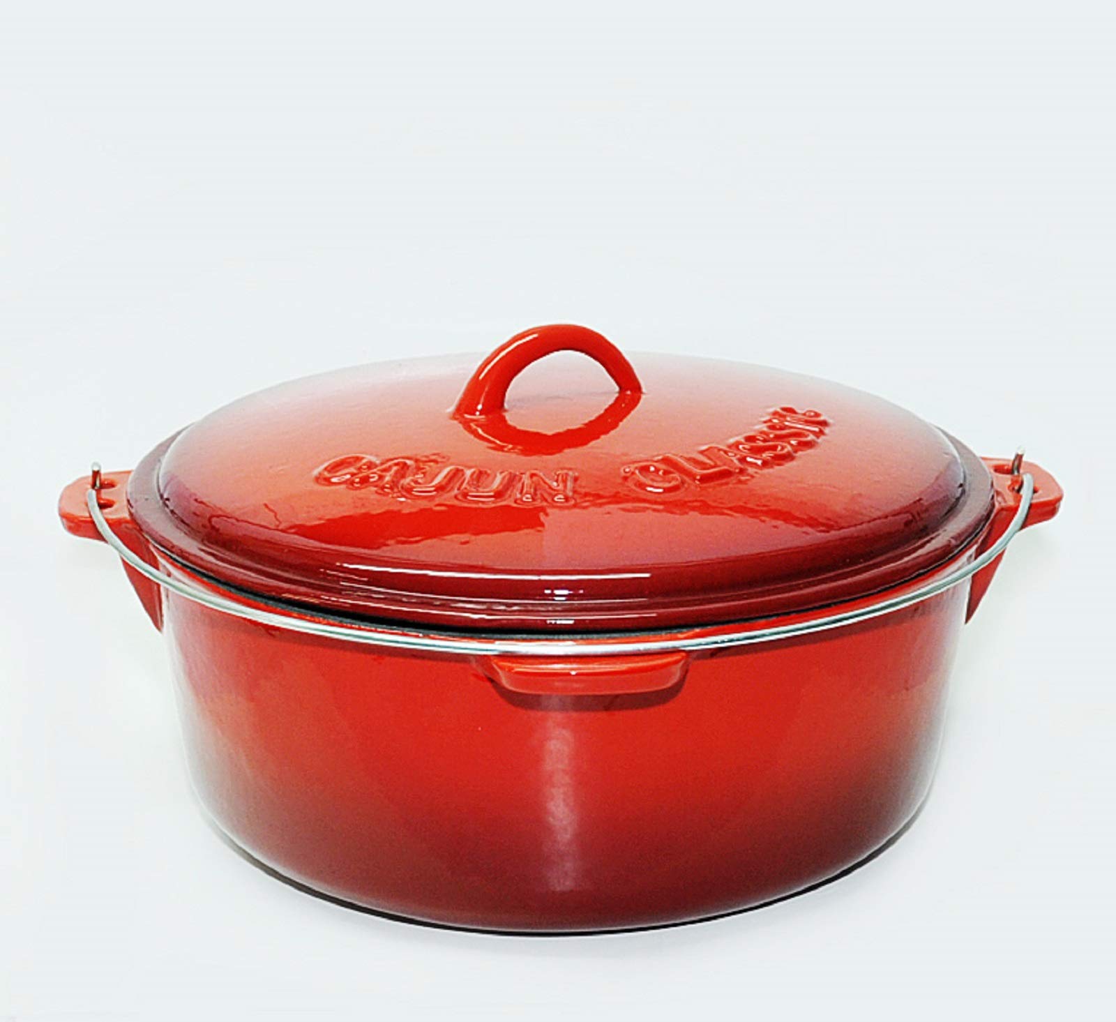 12 Qt. Red Enamel Coated Cast Iron Dutch Oven