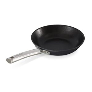dash delish 10" lightweight cast iron pan for pancakes, sauces, vegetables, pasta, and more - black
