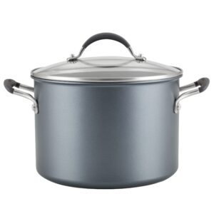 circulon a1 series with scratchdefense technology nonstick induction stockpot with lid, 8 quart, graphite