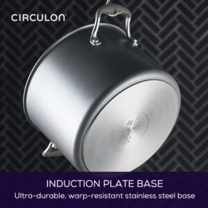 Circulon A1 Series with ScratchDefense Technology Nonstick Induction Stockpot with Lid, 8 Quart, Graphite