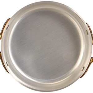 Pentole Agnelli 1932 Collection Line Omelette Pan with 2 Little Handles, Diameter 14 cm, Aluminium Silver, 14 x 14 x 4 cm