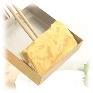 Asahi Cne117 Egg Pan Tamagoyaki Professinal Model, Wooden Lid 18cm Copper