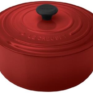 Le Creuset Enameled Cast Iron Signature Round Dutch Oven, 7.25 qt., Cerise