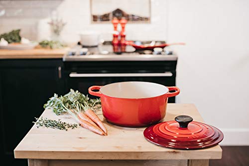 Le Creuset Enameled Cast Iron Signature Round Dutch Oven, 7.25 qt., Cerise