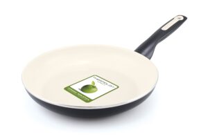 greenpan rio 10 inch ceramic non-stick fry pan, black -