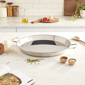 Garcima 18-Inch Stainless Steel Paella Pan, 46 cm