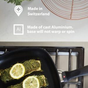 Swiss Diamond 12.5" (5.3 Qt) Wok HD Nonstick Induction Diamond Coated Aluminum Wok, Includes Lid - PFOA Free, Dishwasher Safe and Oven Safe Wok, Grey…