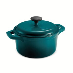 tramontina enameled cast-iron dutch oven 3.5 qt (teal), 80131/637ds