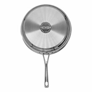 Swiss Diamond 8 Inch Stainless Steel Frying Pan – Professional Cooking Pan to Stir Fry and Saute – Oven- & Dishwasher-Safe Skillet for Induction, Gas, Electric DLX
