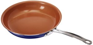 gotham steel ceramic and titanium nonstick fry pans, royal blue, 11"