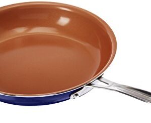 Gotham Steel Ceramic and Titanium Nonstick Fry Pans, Royal Blue, 11"