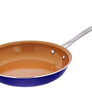 Gotham Steel Ceramic and Titanium Nonstick Fry Pans, Royal Blue, 11"