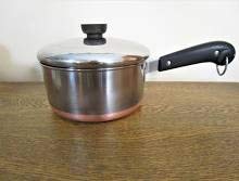 vintage 1970s usa made revere ware copper clad 2 qt. saucepan