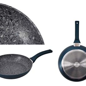 Uniware Aluminum Non-Stick Frying Pan w/Induction Bottom, 3-Layer Granite Coating, 3 Size Variants (11")