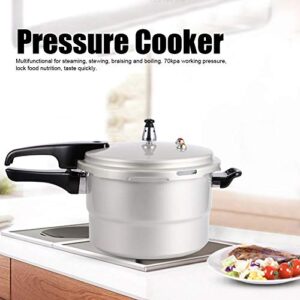 Alvinlite Household Pressure Cooker 4L Pressure Cooker with Steaming Layer Aluminum Silver Pressure Canner Kitchen Ware Cooking Utensil (20cm)