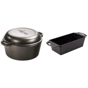 lodge cast iron serving pot and loaf pan bundle