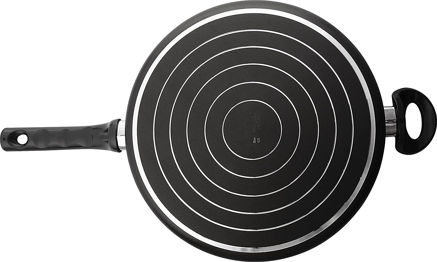 Mehtap 13 Inch Saute Pan with Lid and Two Handles, Teflon Classic Nonstick Frying Skillet Cookware for Simmering, Sautéing, and Braising, Black
