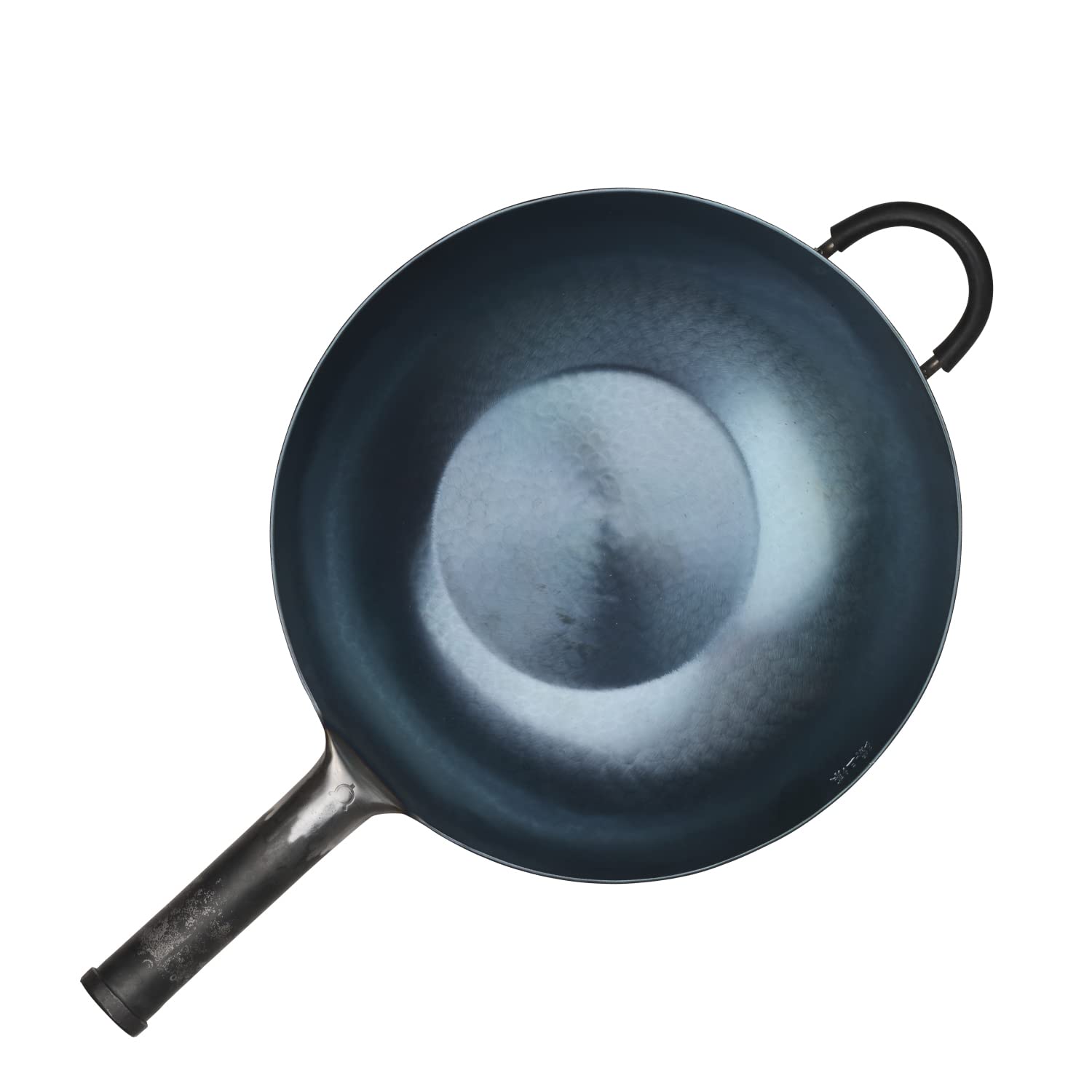 臻三环 ZhenSanHuan HandHammered Iron Wok Flat Bottom Induction Suitable (32cm IronHandle with Help)