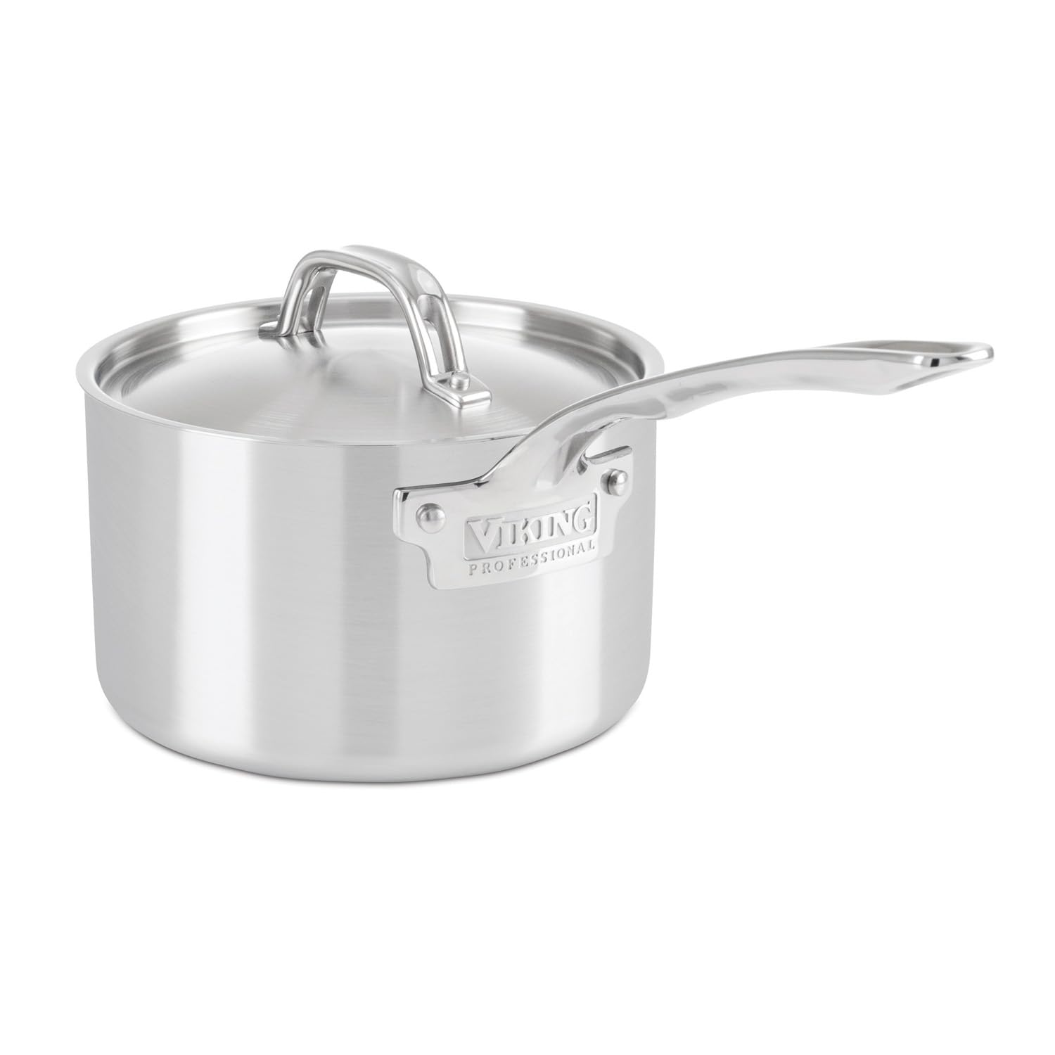 Viking Culinary Professional 5-Ply Stainless Steel Saucepan, 3 Quart, Includes Lid, Dishwasher, Oven Safe, Works on All Cooktops including Induction