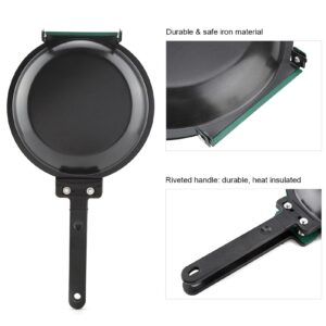 Double Side Pan, Haofy Double Side Pancake Griddle Molds Non-stick Ceramic Coating Flip Frying Pan Pancake Maker Household Kitchen Cookware (Green)