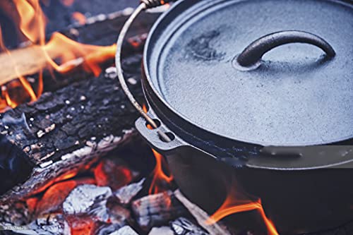 Cuisiland 20Qt DIA 17-inch Huge Pre-seasoned Cast iron Dutch oven with 3 Legs