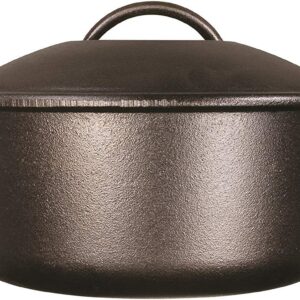 Lodge BOLD 7 Quart Seasoned Cast Iron Dutch Oven, Design-Forward Cookware,Black