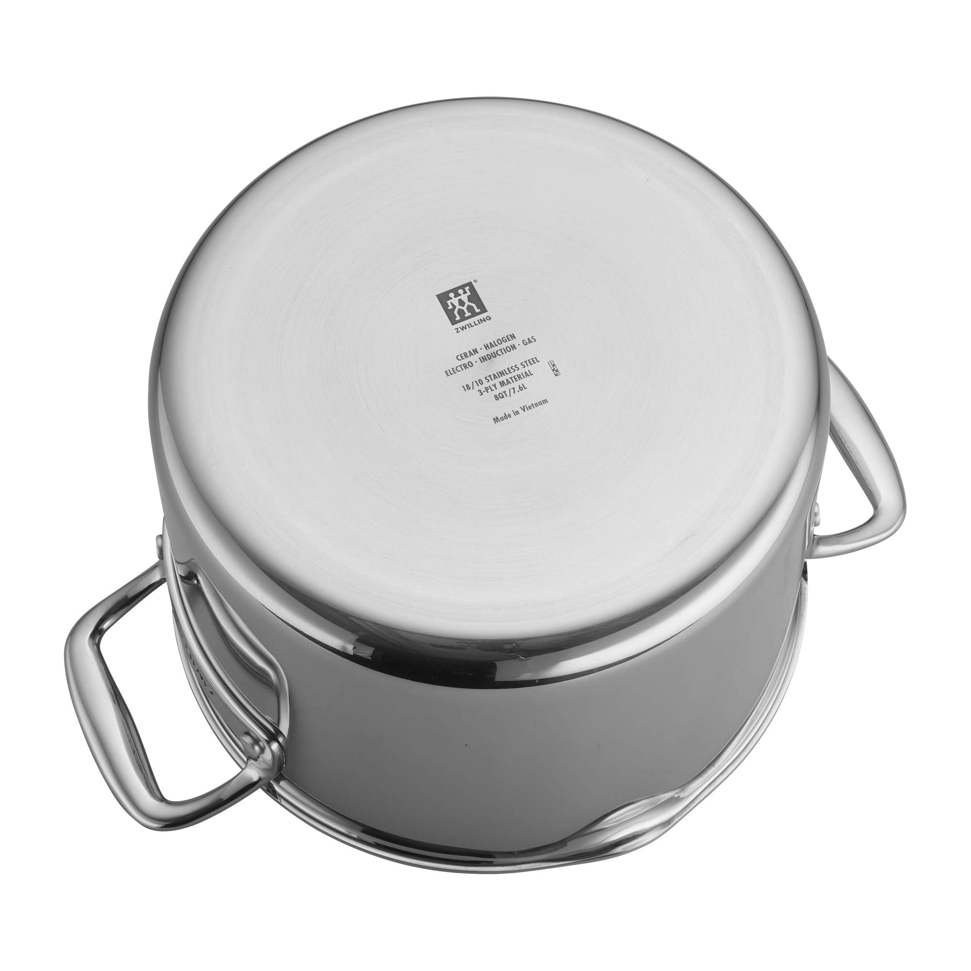 ZWILLING Clad CFX 8-qt Stainless Steel Ceramic Nonstick Stock Pot