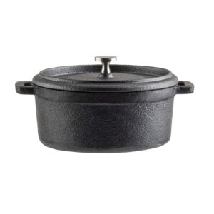 tablecraft 16 oz cocotte with lid, cast iron & stainless steel knob