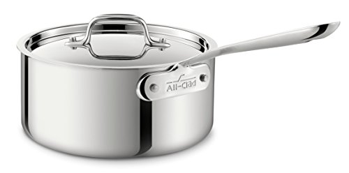 All-Clad Stainless Steel 12-inch Frying Pan, Silver & All-Clad Stainless Steel Sauce Pan, 3qt. Silver