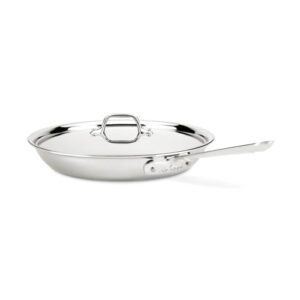 All-Clad Stainless Steel 12-inch Frying Pan, Silver & All-Clad Stainless Steel Sauce Pan, 3qt. Silver